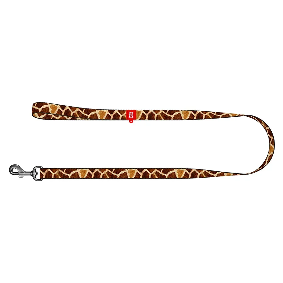 Повідець для собак нейлоновий «Жираф», 15 мм × 200 см, S WAUDOG Nylon Leash Giraffe