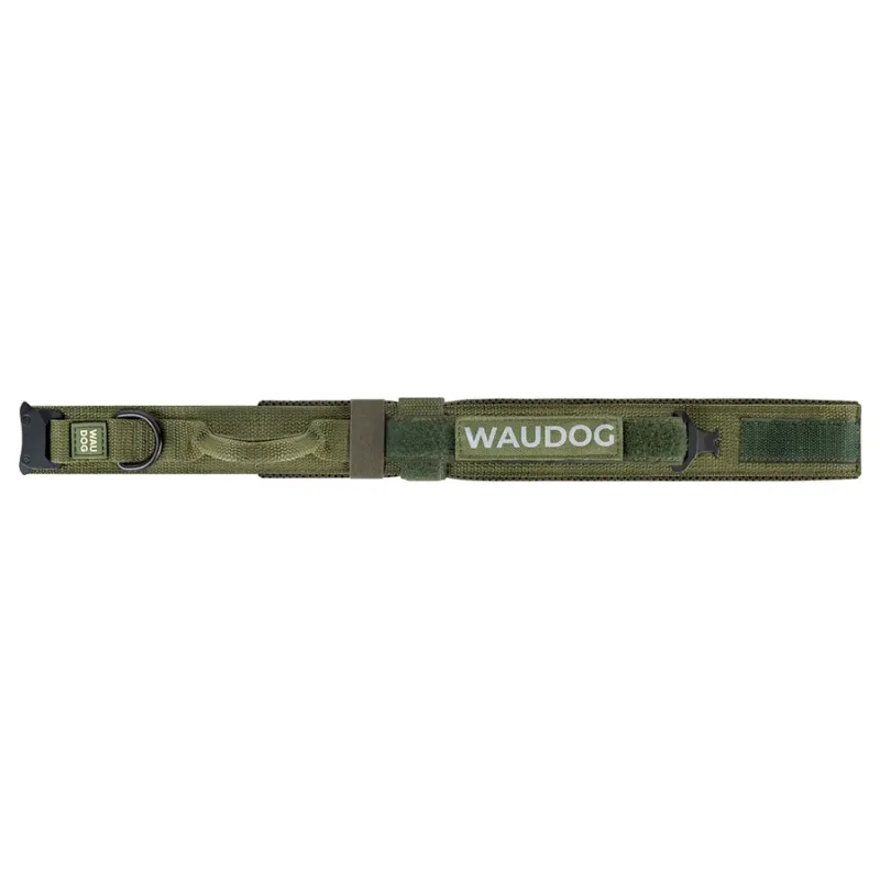 Нашийник з ручкою тактичний для собак, L, хакі WAUDOG PRO Collar