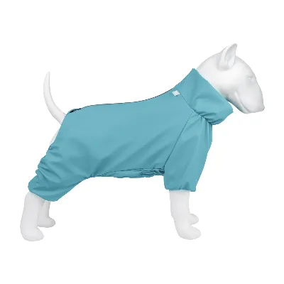 Дощовик для собак, водонепроникний, L55, блакитний WAUDOG Clothes Dog Raincoat