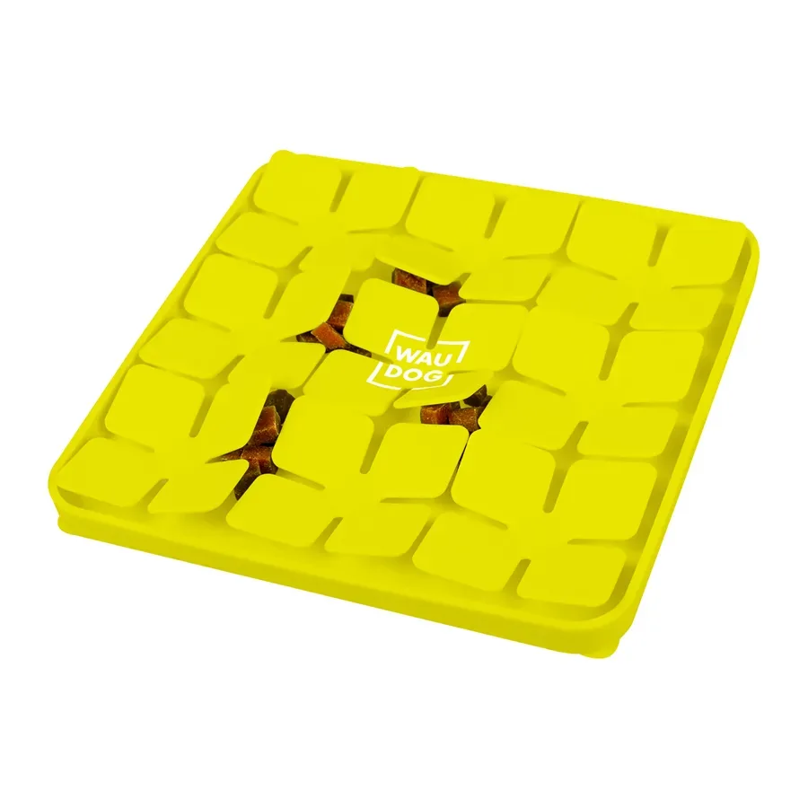 Коврик для поиска корма, 205х205х17 мм, желтый WAUDOG Silicone Snuffle Mat