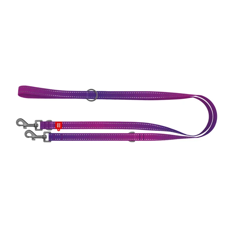 Повідець-перестібка для собак, світловідбивний, M, фіолетовий WAUDOG Nylon Mono Adjustable Leash