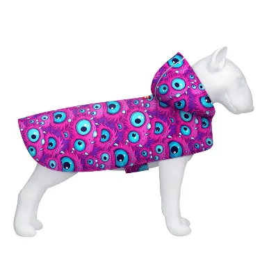 Дождевик-накидка с капюшоном для собак «Глаз монстра», M WAUDOG Clothes Dog Raincoat Monster Eye