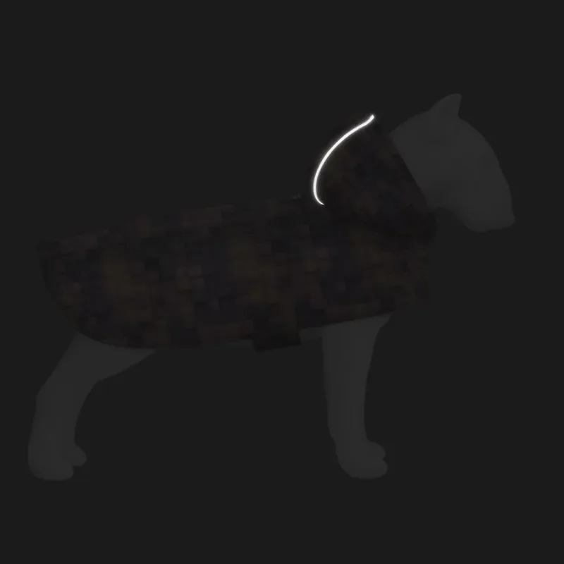 Дощовик-накидка з капюшоном для собак «Куби 3Д», XL WAUDOG Clothes Dog Raincoat 3D Cubes