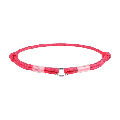 Шнурок для адресника из паракорда, светоотражающий, M, розовый WAUDOG Smart ID Tag Cord
