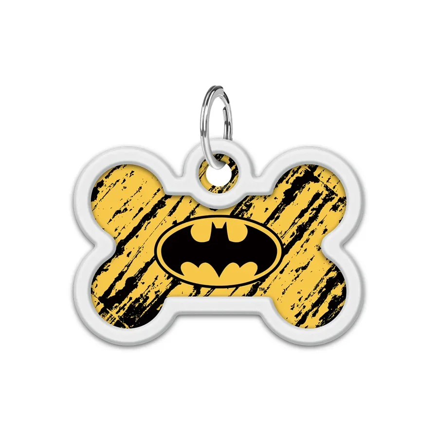 Адресник для собак і котів металевий, кістка «Бетмен ескіз», M WAUDOG Smart ID Tag Batman Sketch