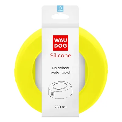 Миска-непроливайка, 750 мл, желтый WAUDOG Silicone Bowl