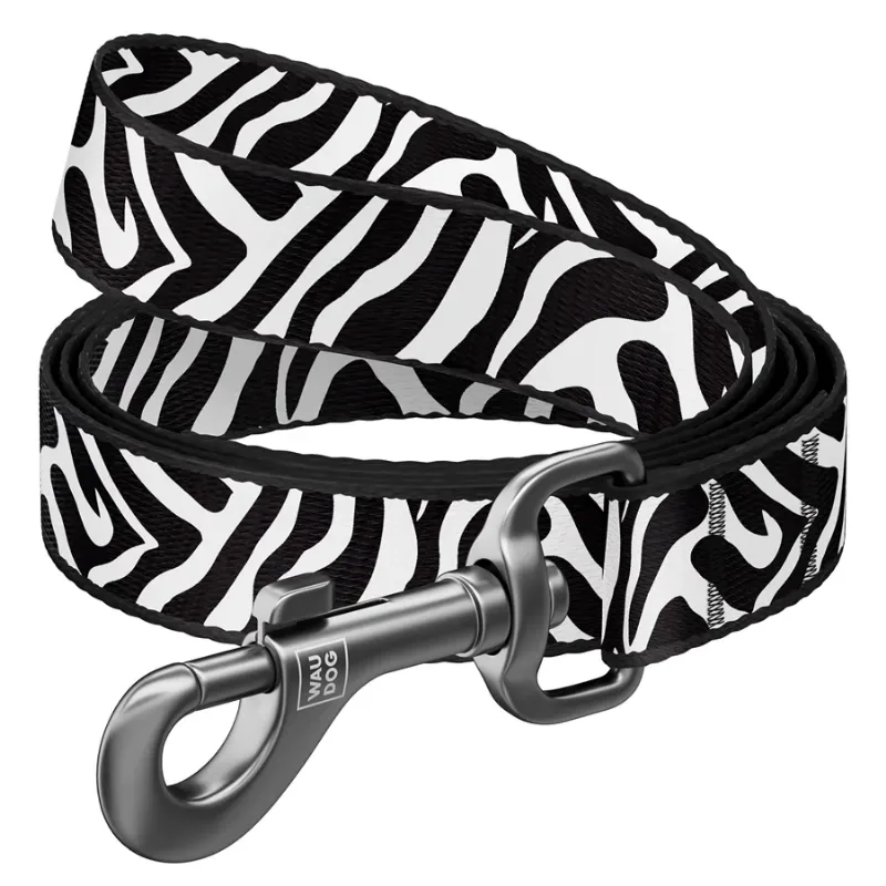 Поводок для собак нейлоновый «Зебра», 20 мм × 300 см, M WAUDOG Nylon Leash Zebra