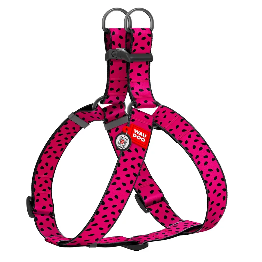 Шлея для собак «Арбуз», XL WAUDOG Nylon Harness Watermelon